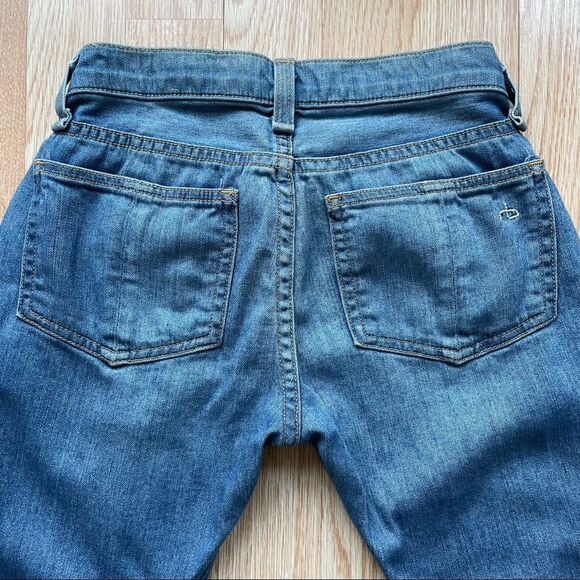 Rag & Bone Denim Blue Paper bag Skinny Pants - Size: 24 - Picture 6 of 9